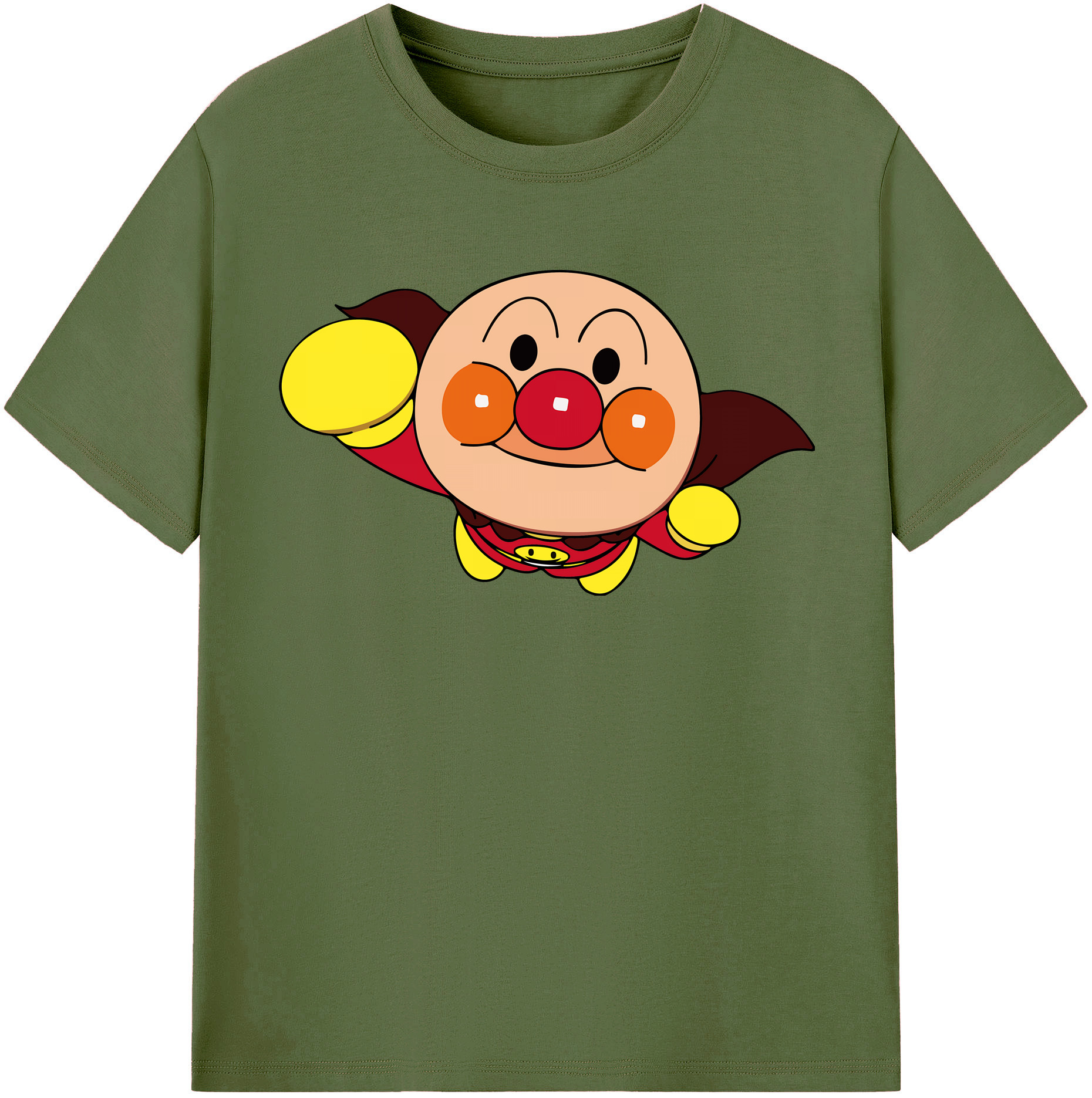（画像用） アンパンマン Anpanman 綿100％半袖Tシャツ（フロントプリント）